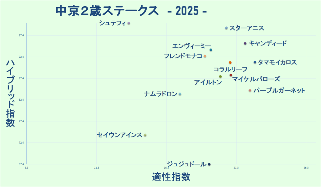2025　中京２歳Ｓ　マトリクス