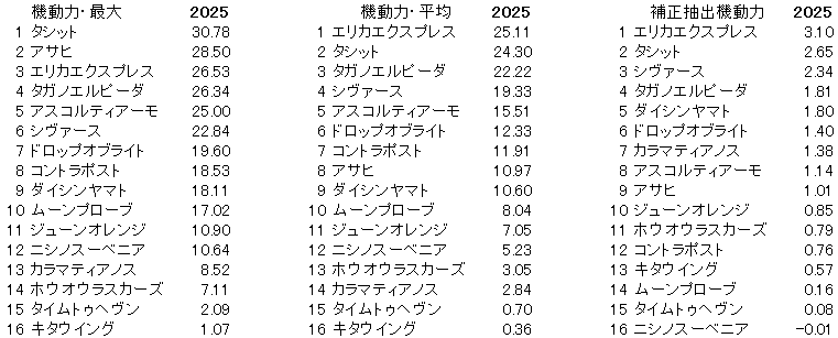 2025　京成杯ＡＨ　機動力