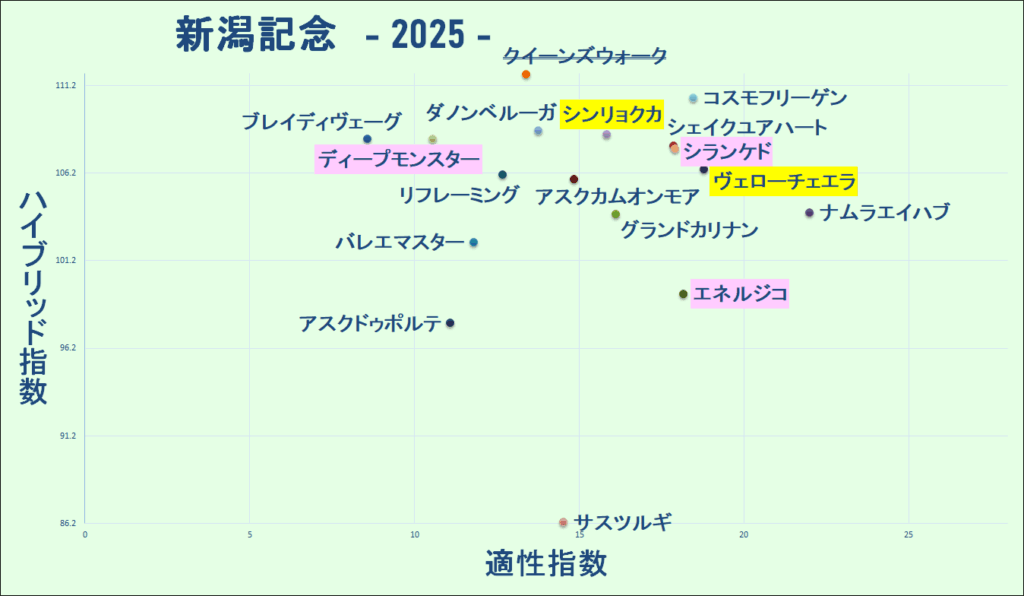 2025 新潟記念 マトリクス 結果