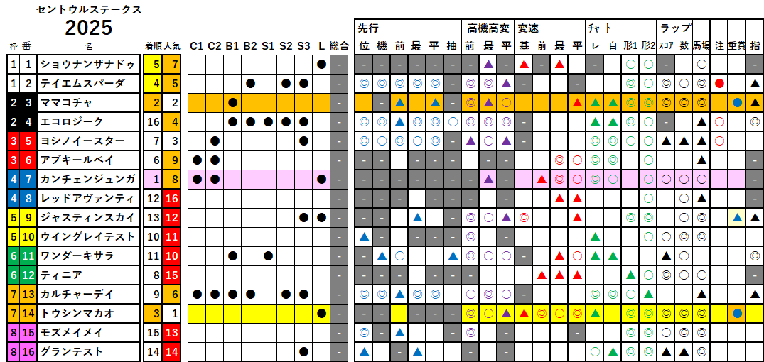 セントウルＳ　検証データ　2025