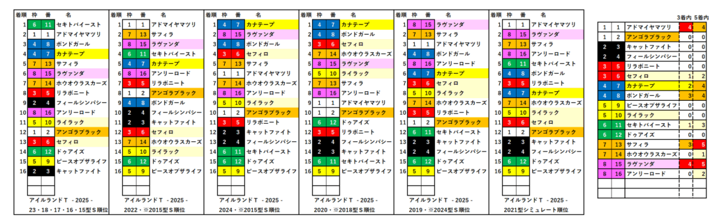 2025　アイルランドＴ　RS　一覧　結果