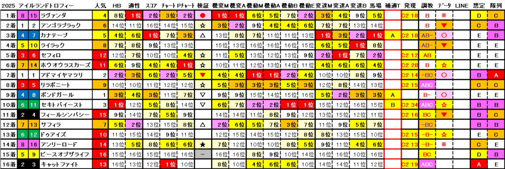 2025　アイルランドＴ　結果まとめ2