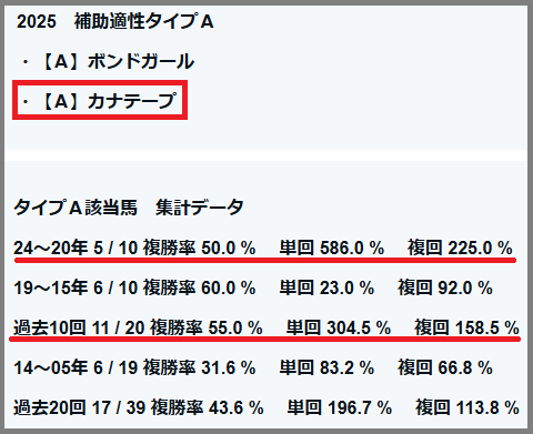 2025　アイルランドＴ　補助適性タイプＡ　結果