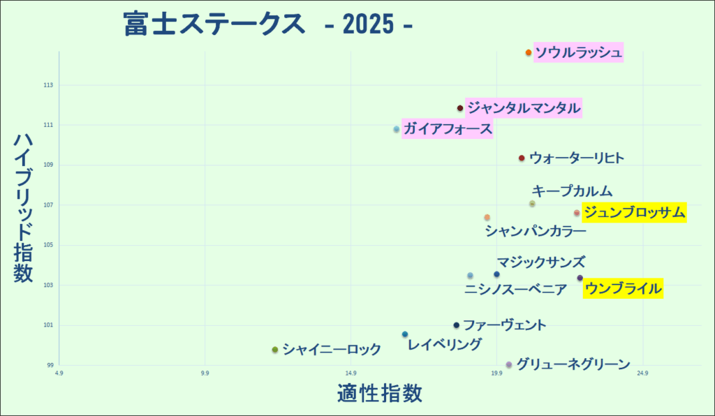 2025　富士Ｓ　マトリクス　結果