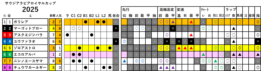サウジアラビアＲＣ　検証データ　2025