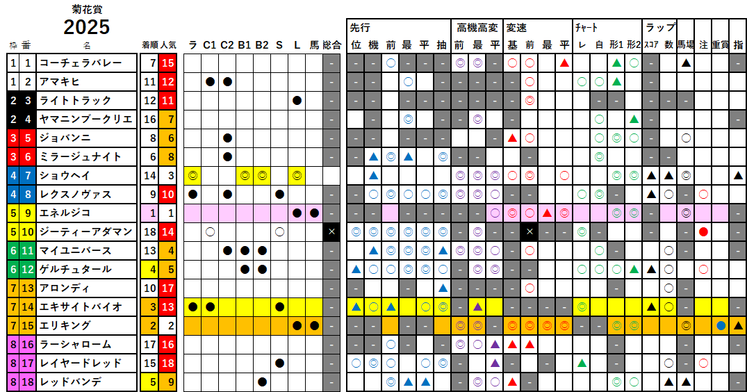 菊花賞 検証データ 2025