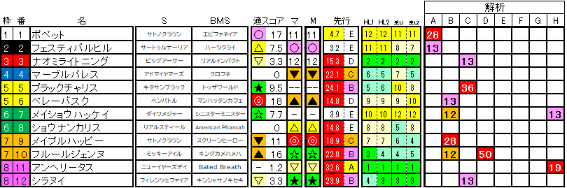 2025　ファンタジーＳ　ラップ適性