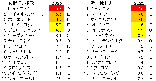2025　ステイヤーズＳ　位置取り指数