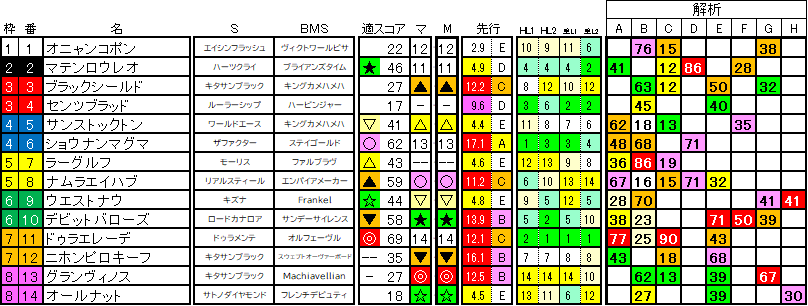 2025 鳴尾記念 ラップ適性