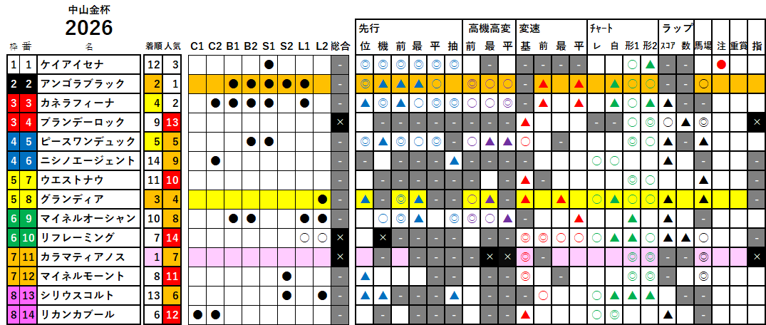 中山金杯 検証データ 2026