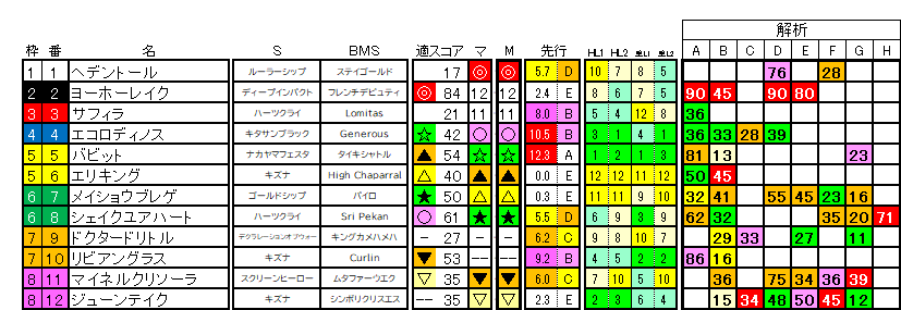 2026　京都記念　ラップ適性